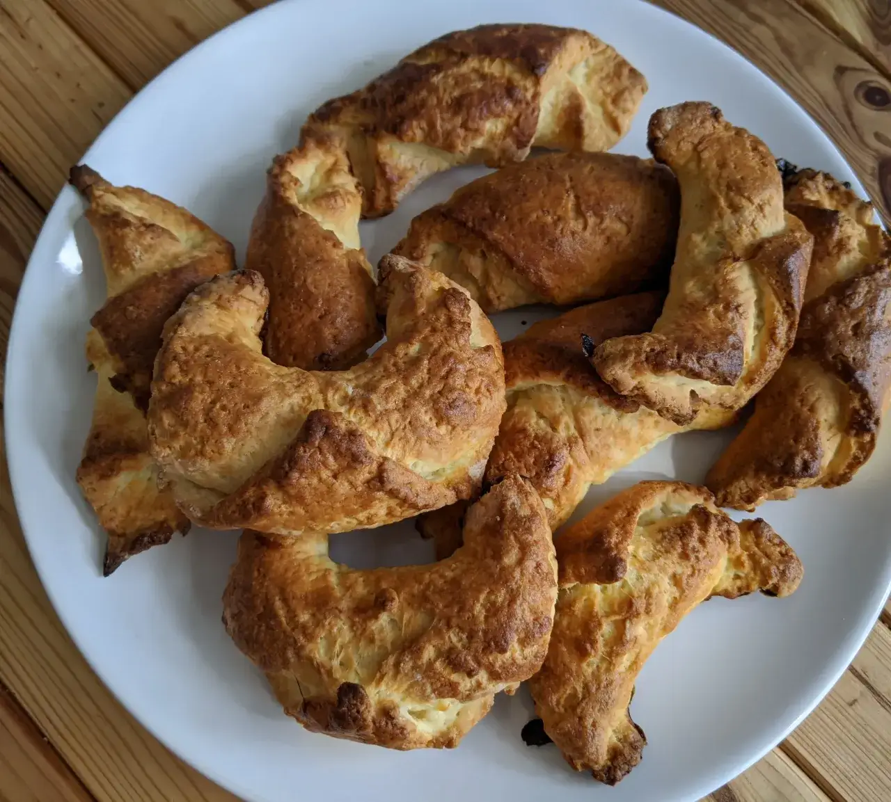 domowe croissanty bezglutenowe przekrój warstwy