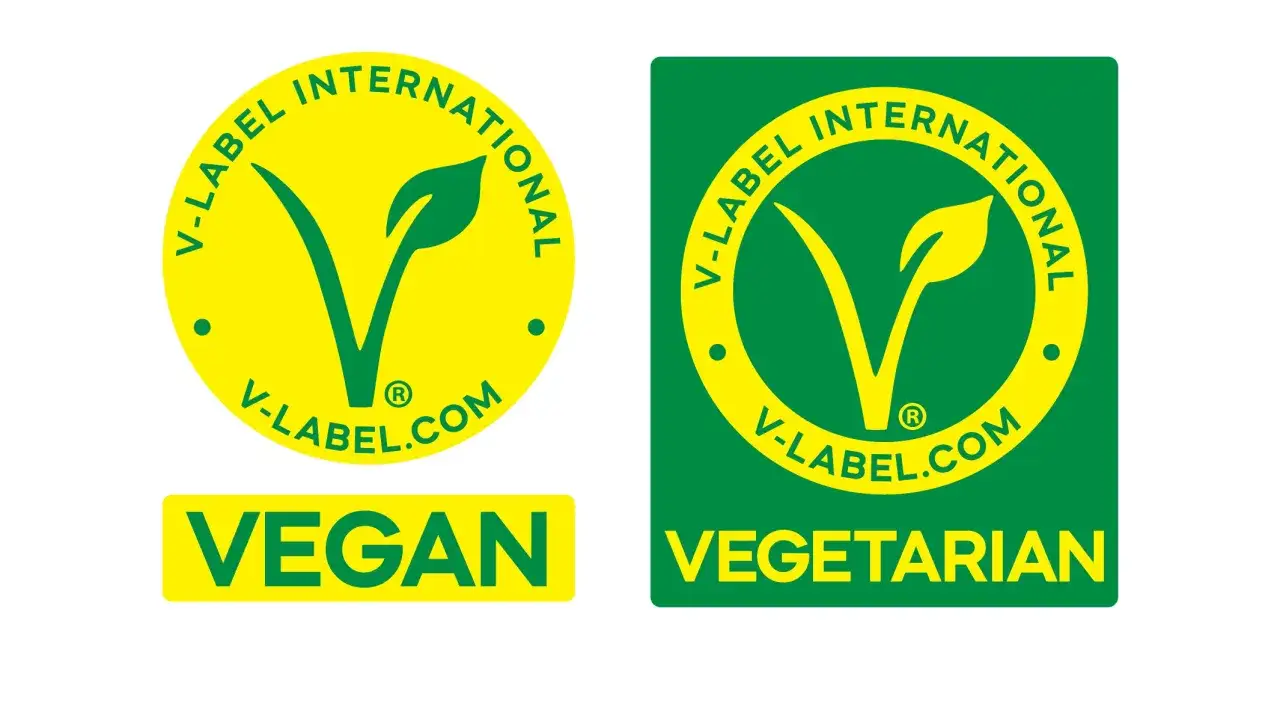 znak V-Label na produktach wegetariańskich